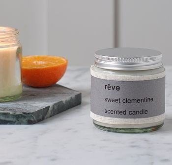 Personalised Rěve Sweet Clementine Scented Candle, 4 of 5