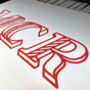 Mcr Manchester Typography Screen Print, thumbnail 5 of 5