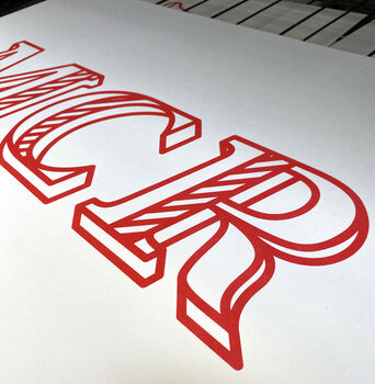 Mcr Manchester Typography Screen Print, 5 of 5
