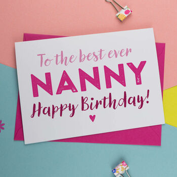 Birthday Card For Nanny By A Is For Alphabet 