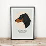 Personalised Fine Art Dog Print 50 Breeds Available, thumbnail 1 of 9