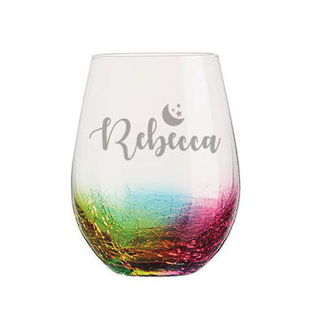 Personalised Stars Rainbow Cocktail Glass Tumbler, 4 of 4
