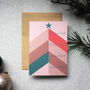 Modern Chevron Christmas Cards Pack Of Four, thumbnail 5 of 8