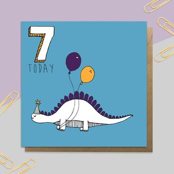 Dinosaur Age Card: Ages One To 10, 7 of 10