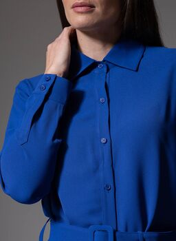 Andie Everyday Shirt Dress In Sapphire Blue, 4 of 4
