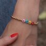 Gold Plated Personalised Letter Bracelet, thumbnail 4 of 9
