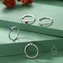 Sterling Silver Very Tiny Cz Heart Ring, thumbnail 7 of 12