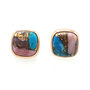 Rose Gold Vermeil Opal And Turquoise Earrings, thumbnail 3 of 4