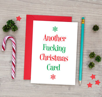 Another Fucking Christmas Card Funny Rude Offensive, 2 of 3