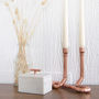 Copper Pipe Candle Holder Duo, thumbnail 3 of 3