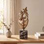 Abstract Face Sculpture Yellow Gold Decorative Bust, thumbnail 4 of 7