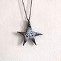 Silver And Black Star Necklace, thumbnail 1 of 3
