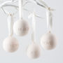 Engraved Love, Peace, Noel And Joy Ceramic Baubles, thumbnail 2 of 3