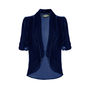Midnight Blue Silk Velvet Jacket, thumbnail 4 of 5