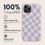 Purple Check Eco Friendly, Biodegradable Phone Case, thumbnail 2 of 7