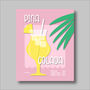 Pina Colada Cocktail Print Four Colour Options, thumbnail 3 of 8