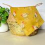 Watercolour Robins Print Scarf In Mustard, thumbnail 3 of 3
