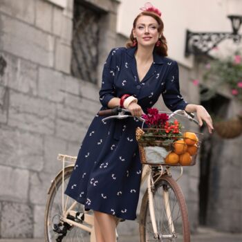 Milly Dress In Red Polka Dot Vintage 1940s Style, 2 of 2