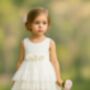 Juniper In Ivory White Party Or Flower Girl Dress, thumbnail 1 of 4