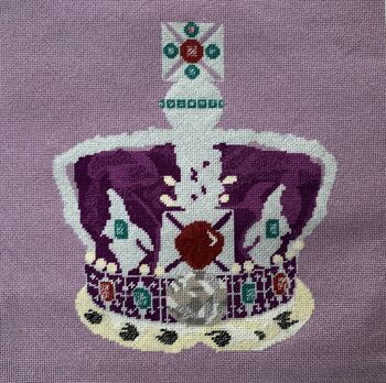 The Imperial Crown Tapestry Kit With 100% British Wool, 2 of 4