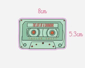 Taylor Swift Cassette The Life Of A Showgirl Sticker, 2 of 2