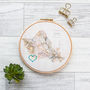 Personalised Cotton Embroidered Map Hoop, thumbnail 4 of 10