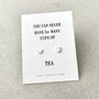 Silver Tea Earrings. Tea Lover Gift, thumbnail 3 of 4