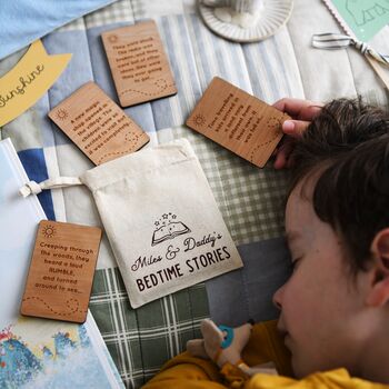 Personalised Bedtime Story Idea Cards For Daddy And Me, 7 of 12