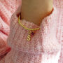 Gold Plated Initial And Birthstone Star Bracelet, thumbnail 1 of 6