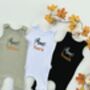 Baby Halloween Personalised Baby Dungarees Romper | Baby Costume, thumbnail 4 of 7