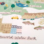 A3 Illustrated Cotswolds Map Art Print, thumbnail 2 of 4