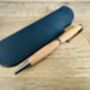 Matt Black Leather Pen Sleeve, Pen Case, thumbnail 1 of 7