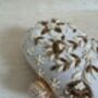 Off White Oval Floral Clutch, thumbnail 8 of 11