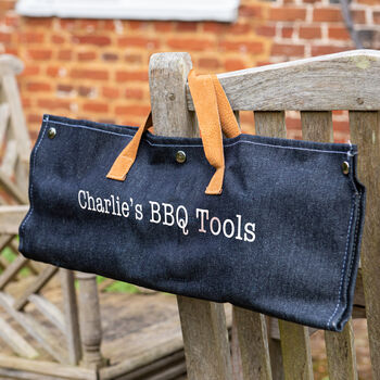 Personalised Denim Barbecue Tools Gift Set, 4 of 4