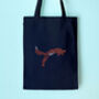 Fox Tote Bag Embroidery Kit, thumbnail 1 of 5