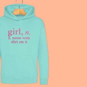 'Girl: Noise With Dirt' Definition Hoodie Jumper For Girls, 2 of 12