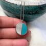 Protection Turquoise And Mother Of Pearl Silver Locket, thumbnail 2 of 3