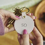 Personalised Saffiano Leather Heart Keyring, thumbnail 5 of 10