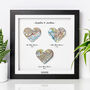 Personalised Paper Anniversary Gift 3D Heart Map Special Occasions Print, thumbnail 5 of 12