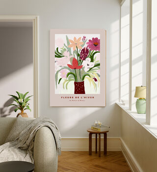 Winter Christmas Flowers Art Print, 2 of 3