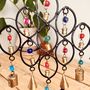 Black Recycled Ironwork Wind Chime Glass Beads, thumbnail 2 of 6
