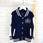 Kid's Personalised Christmas Varsity Jacket With Stars, thumbnail 6 of 9