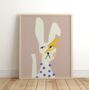 Bunny With Lightening Bolt Print, thumbnail 1 of 2