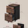 Industrial Mobile Filing Cabinet With Two Drawers, thumbnail 2 of 8