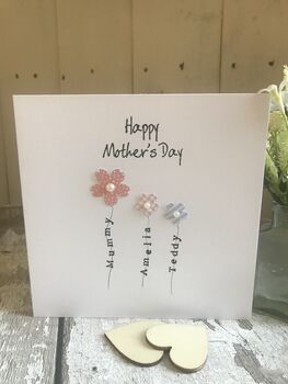 Personalised Mothers Day Flower Card, 5 of 7