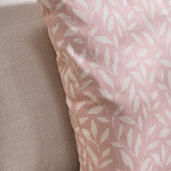 Botanical Blush Cotton Cushion, 4 of 5