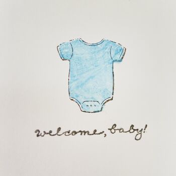 New Baby Girl / Boy Hand Painted Card, 2 of 4