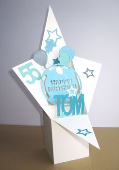 3D Personalised Very Tall Box Birthday Card, 2 of 8