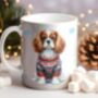 Personalised King Charles Spaniel In Christmas Jumper Mug, thumbnail 1 of 2