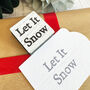 Square Let It Snow Rubber Stamp Christmas Craft, thumbnail 5 of 6